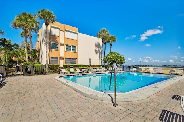 view of pool with a patio area