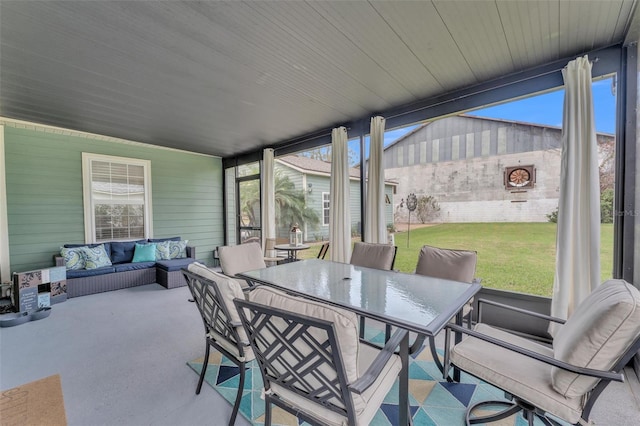 sunroom featuring plenty of natural light