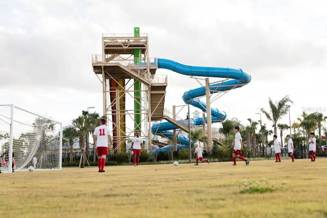 view of play area