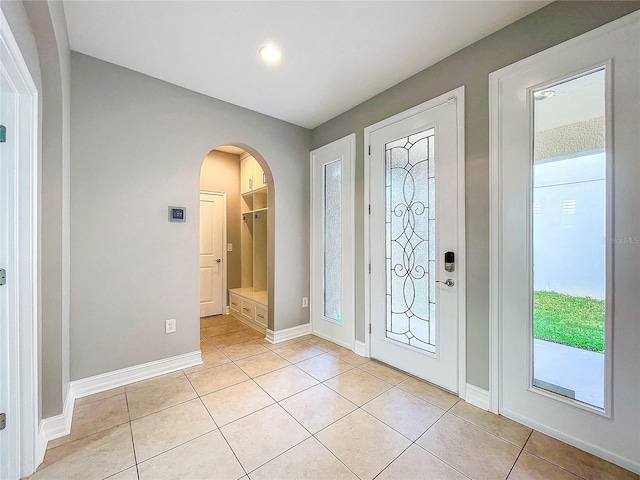 view of tiled entryway