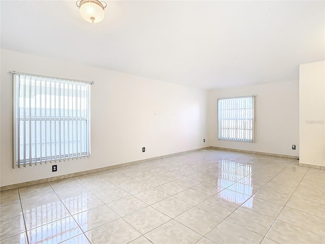 view of tiled spare room