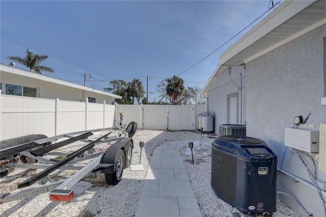 view of patio with central AC