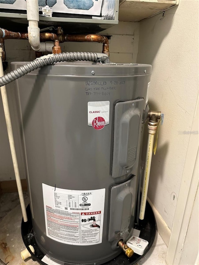 utilities with water heater