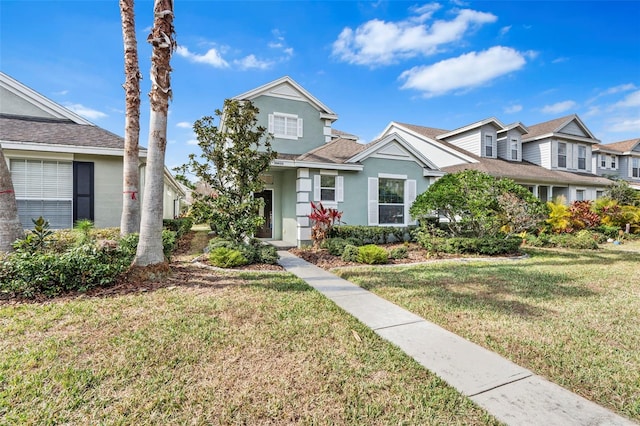 view of front of house with a front yard