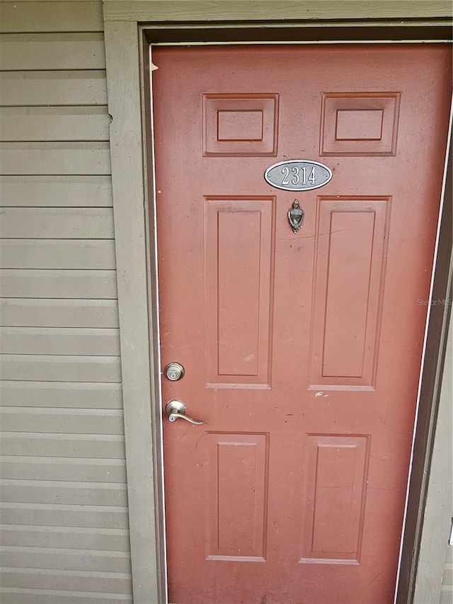 view of doorway to property