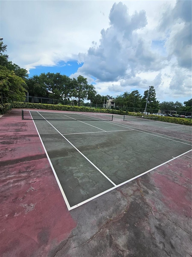 view of tennis court