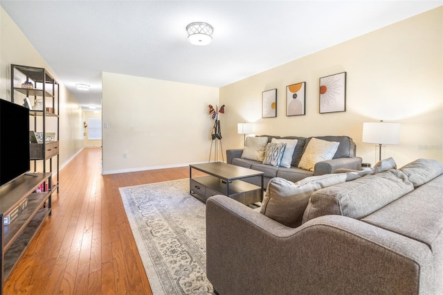 living room featuring hardwood / wood-style floors