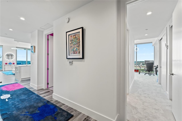 5120 Marina Way Unit 14002, Tampa, FL 33611 - corridor featuring wood finish floors, visible vents, and baseboards