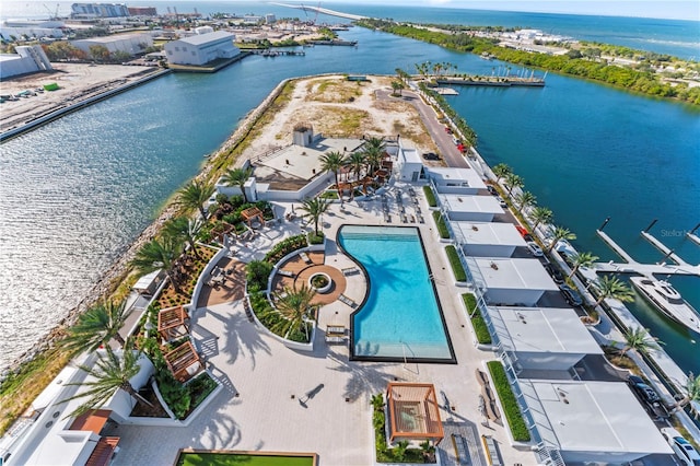 5120 Marina Way Unit 14002, Tampa, FL 33611 - birds eye view of property featuring a water view