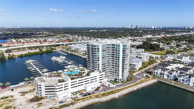 5120 Marina Way Unit 14002, Tampa, FL 33611 - bird's eye view featuring a view of city and a water view