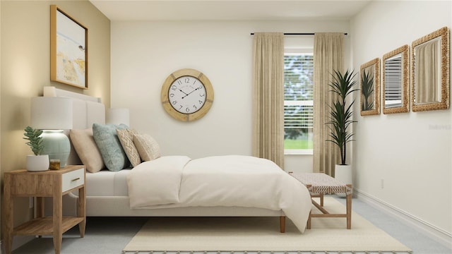 view of carpeted bedroom