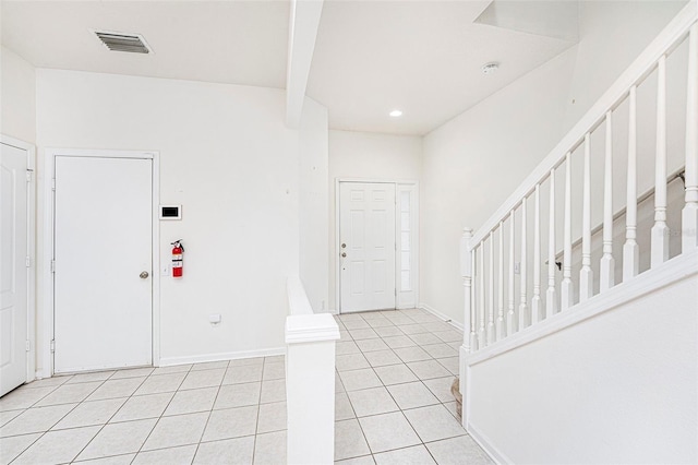 view of tiled foyer