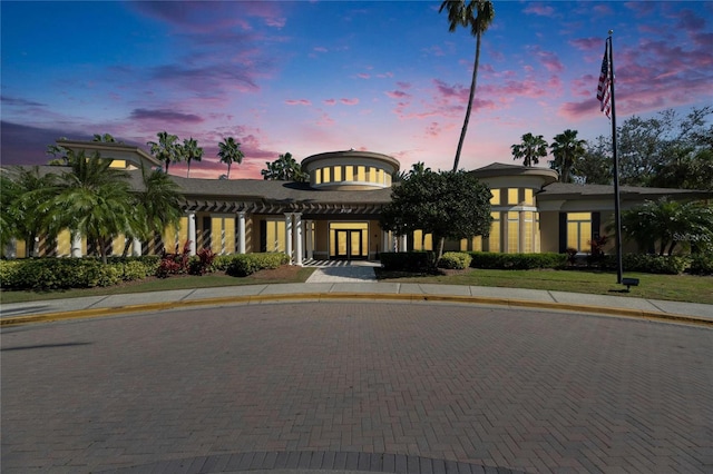 view of front of property with french doors