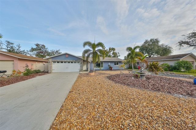 ranch-style home with a garage