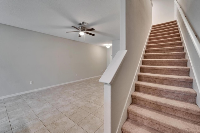 12973 Dream Catcher Way, Riverview, FL 33579 - stairs with ceiling fan and tile patterned flooring