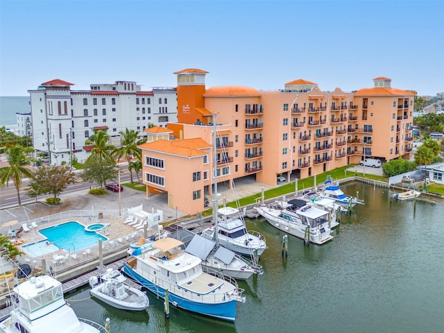 view of property featuring a water view