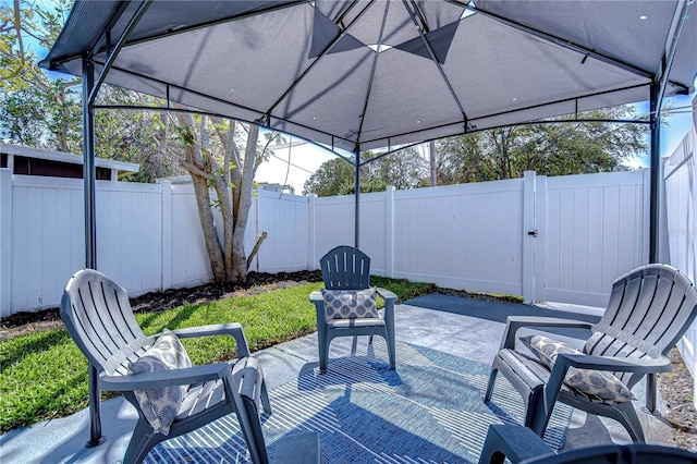 view of patio / terrace with a fenced backyard