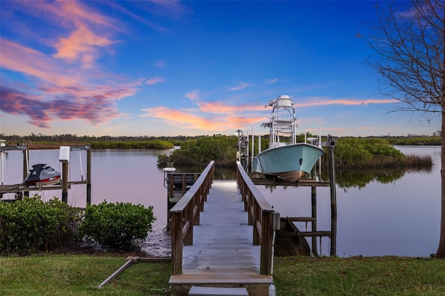 1881 Riveredge Dr, Tarpon Springs, FL 34689 - dock area featuring boat lift and a water view