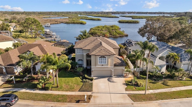 1881 Riveredge Dr, Tarpon Springs, FL 34689 - aerial perspective of suburban area featuring a large body of water