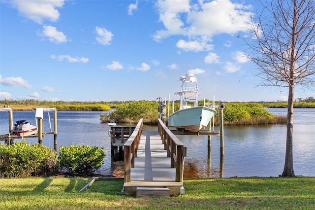 1881 Riveredge Dr, Tarpon Springs, FL 34689 - dock featuring boat lift and a water view