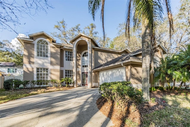 view of front of home featuring a garage