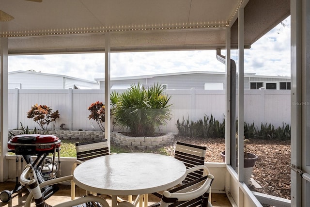 view of sunroom / solarium