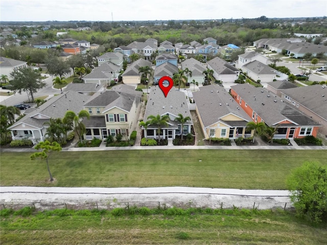 bird's eye view featuring a residential view