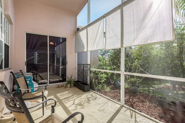 view of sunroom