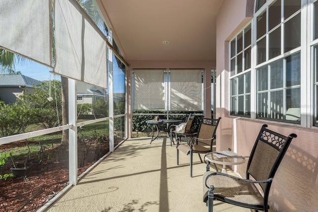 view of sunroom