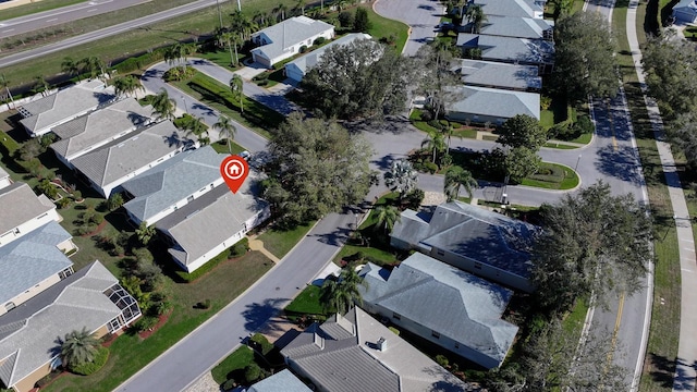 aerial view featuring a residential view