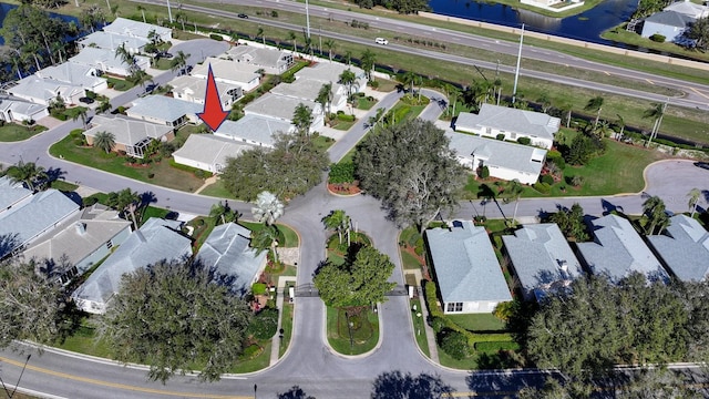 aerial view with a residential view