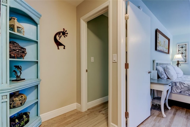 hall featuring light wood-type flooring