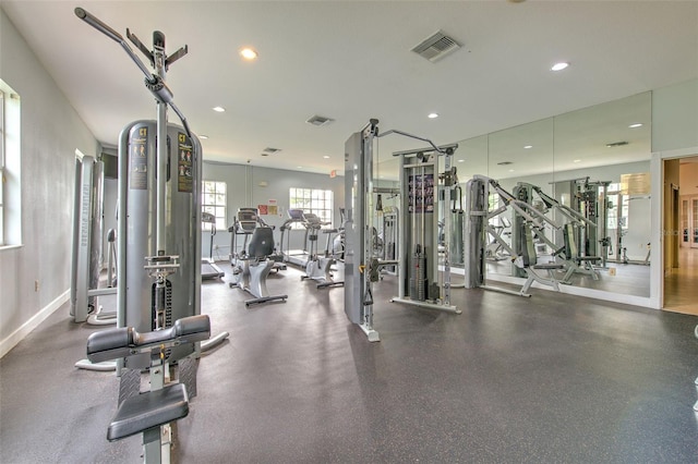 view of exercise room