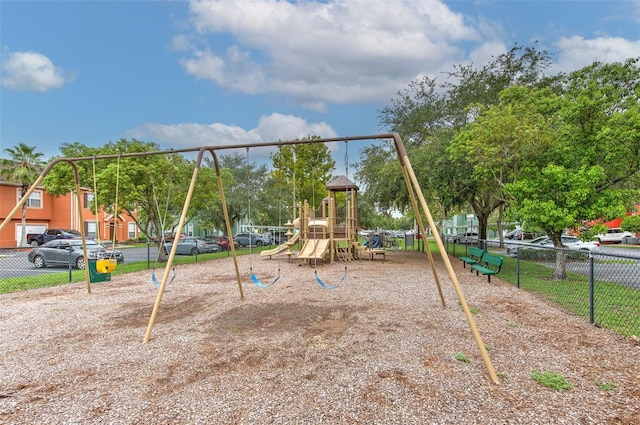 view of jungle gym