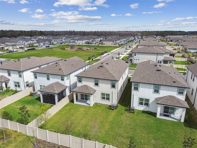 drone / aerial view featuring a residential view