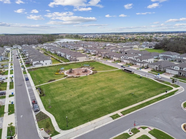 bird's eye view featuring a residential view