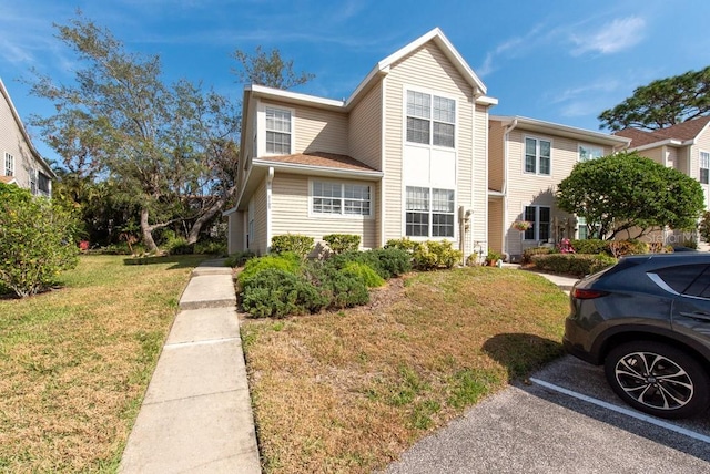 view of front of house with a front yard