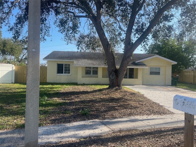 view of ranch-style home