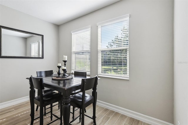 view of dining room