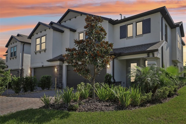 view of front of house featuring a garage