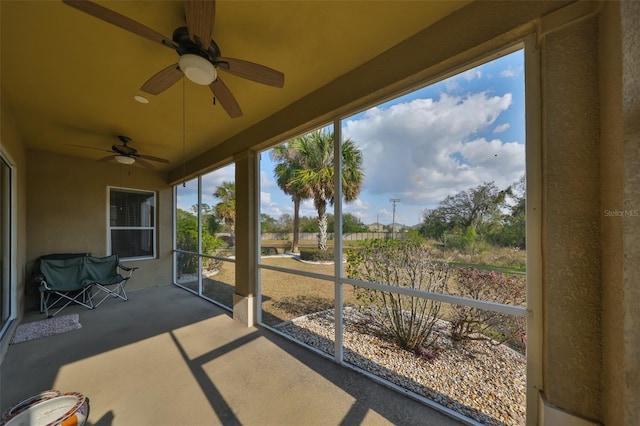 view of sunroom / solarium