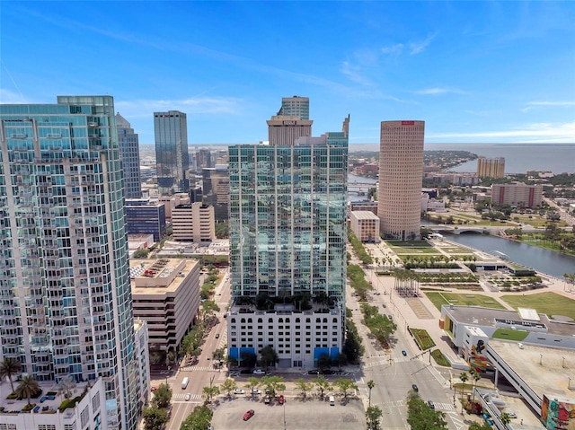 property's view of city with a water view