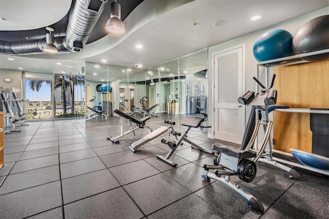 view of exercise room