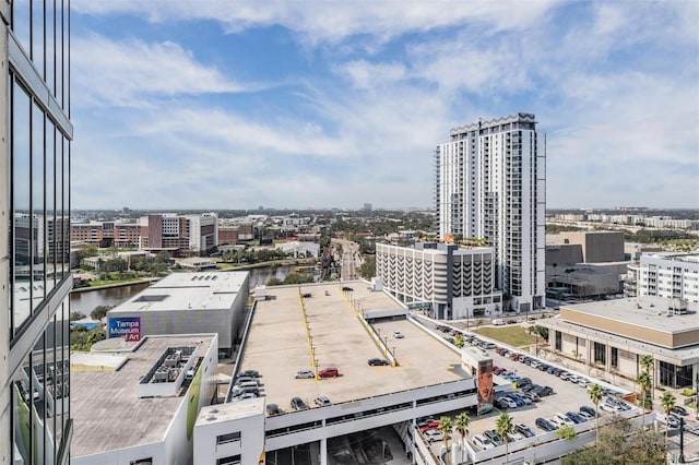 property's view of city featuring a water view