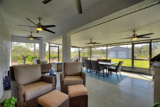 view of sunroom / solarium