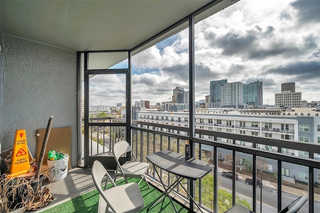 view of sunroom