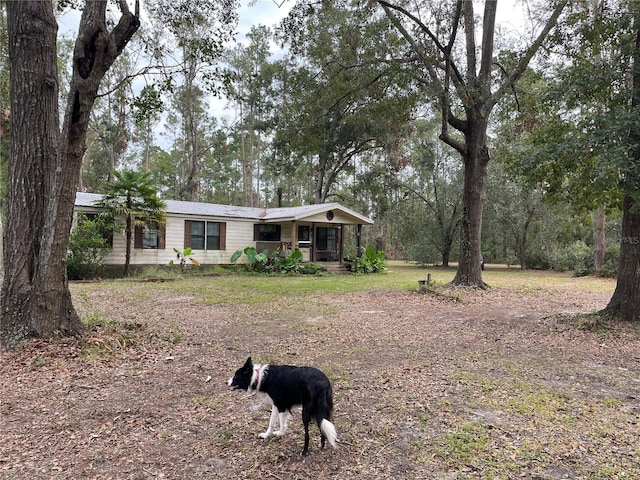 view of single story home