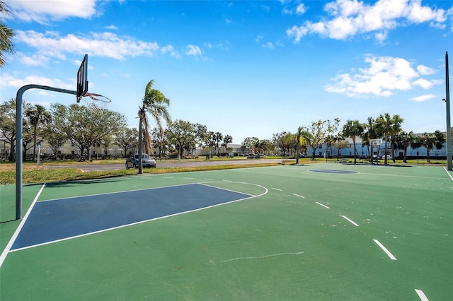 view of basketball court