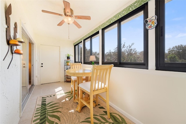 sunroom / solarium with a wealth of natural light