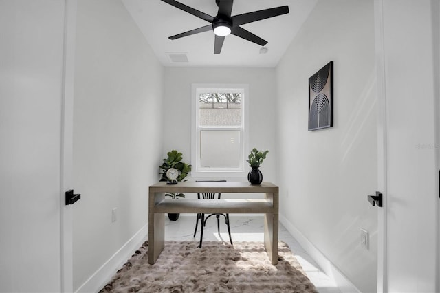 office with ceiling fan